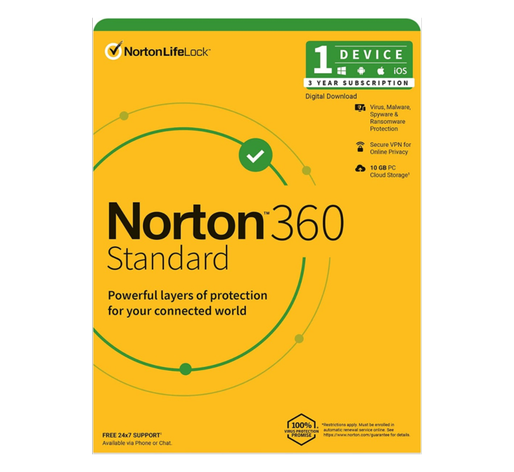 Norton 360 Standard 1 User 3 Years